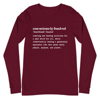 Consciously Funded Definition Unisex Long Sleeve Tee